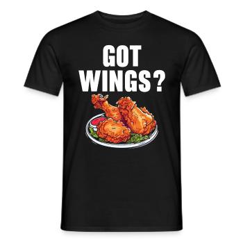 Buffalo Wings Foodie Cuisine Américaine Poulet - T-shirt homme - noir - Devant - AI Model Male 178 light (178cm)