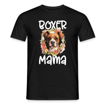 Boxer Chien Race Animal de Compagnie - Boxer Mom - T-shirt homme - noir - Devant - AI Model Male 178 light (178cm)