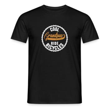 Cool Grandpas Ride Bikes - Men's T-Shirt - black - Front - AI Model Male 178 light (178cm)