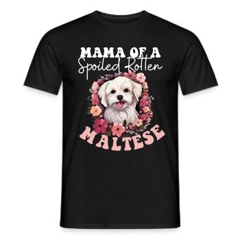 Maltese Dog Breed Pet Cute Graphic with Sunglasses - Men's T-Shirt - black - Front - AI Model Male 178 light (178cm)