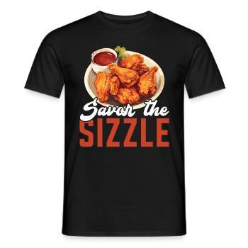 Buffalo Wings Foodie Cuisine Américaine Poulet - T-shirt homme - noir - Devant - AI Model Male 178 light (178cm)