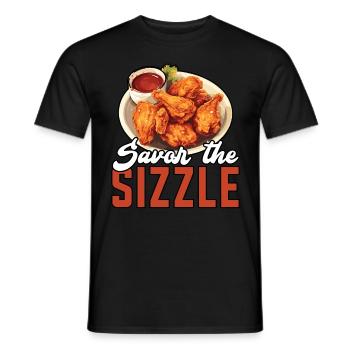 Buffalo Wings Foodie Amerikanisches Essen Chicken - Männer T-Shirt - Schwarz - Vorne - AI Model Male 178 light (178cm)