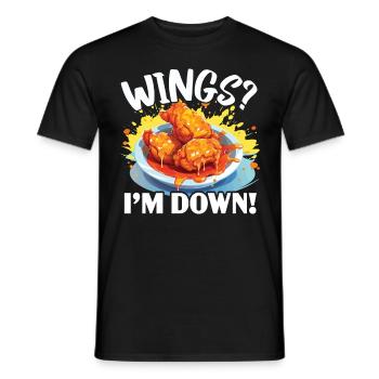 Buffalo Wings Foodie Cuisine Américaine Poulet - T-shirt homme - noir - Devant - AI Model Male 178 light (178cm)