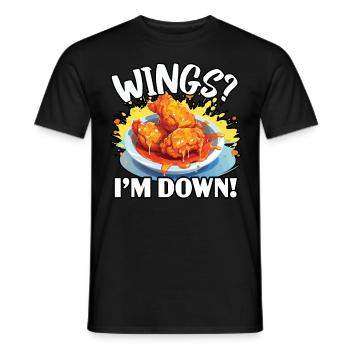 Buffalo Wings Foodie Cuisine Américaine Poulet - T-shirt homme - noir - Devant - AI Model Male 178 light (178cm)