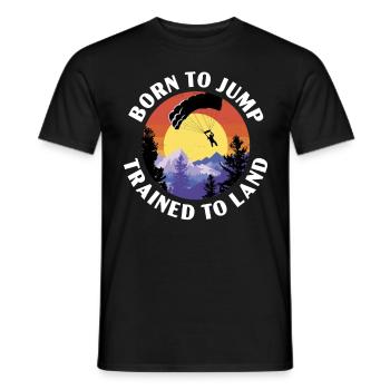 Fallschirmjäger Fallschirmspringen Fallschirmsprin - Männer T-Shirt - Schwarz - Vorne - AI Model Male 178 light (178cm)