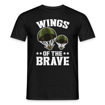 Fallschirmjäger Fallschirmspringen Fallschirmsprin - Männer T-Shirt - Schwarz - Vorne - AI Model Male 178 light (178cm)