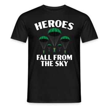 Fallschirmjäger Fallschirmspringen Fallschirmsprin - Männer T-Shirt - Schwarz - Vorne - AI Model Male 178 light (178cm)
