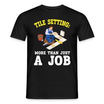 Tiler Tiler Profession Floor Layer Tile - Men's T-Shirt - black - Front - AI Model Male 178 light (178cm)