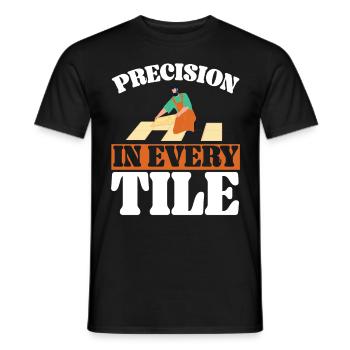 Tiler Tiler Profession Floor Layer Tile - Men's T-Shirt - black - Front - AI Model Male 178 light (178cm)