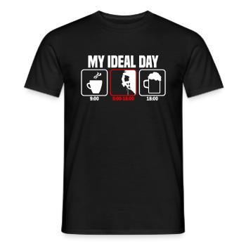 My Perfect Day Climbing Climber - Men's T-Shirt - black - Front - AI Model Male 178 light (178cm)