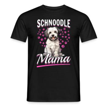 Schnoodle Snoodle Dog Breed Pet Schnoodle Mama - Männer T-Shirt - Schwarz - Vorne - AI Model Male 178 light (178cm)