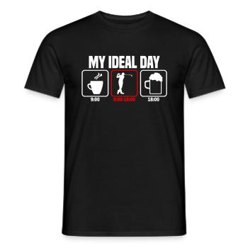 Mein perfekter Tag Golf Golfer - Männer T-Shirt - Schwarz - Vorne - AI Model Male 178 light (178cm)