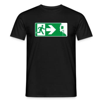 Notausgang Klettern Kletterer - Männer T-Shirt - Schwarz - Vorne - AI Model Male 178 light (178cm)