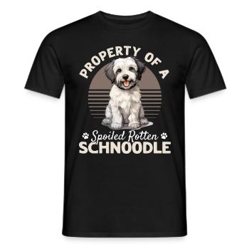 Schnoodle Snoodle Dog Breed Pet Property of a - Men's T-Shirt - black - Front - AI Model Male 178 light (178cm)