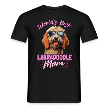 Dog Breed Pet World's Best Labradoodle Mom - Men's T-Shirt - black - Front - AI Model Male 178 light (178cm)