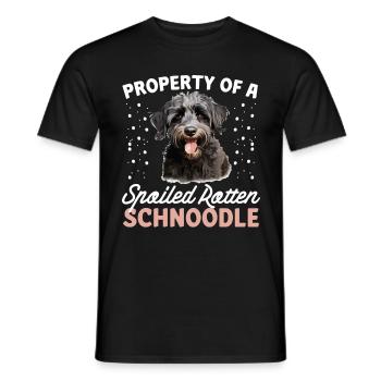 Schnoodle Snoodle Dog Breed Pet Property - Männer T-Shirt - Schwarz - Vorne - AI Model Male 178 light (178cm)