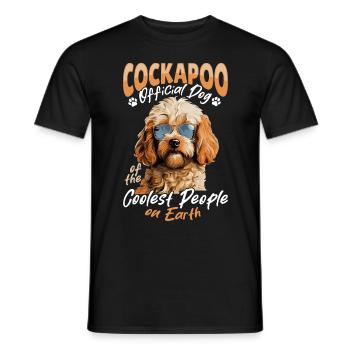Cockapoo Race de chien Chien de compagnie Cockapoo Chien officiel - T-shirt homme - noir - Devant - AI Model Male 178 light (178cm)