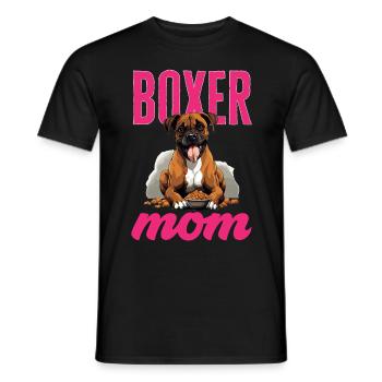 Boxer Dog Breed Pet - Boxer Mom - Men's T-Shirt - black - Front - AI Model Male 178 light (178cm)