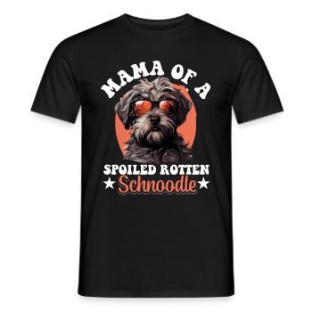 Schnoodle Snoodle chien race animal de compagnie maman d’un - T-shirt homme - noir - Devant - AI Model Male 178 light (178cm)