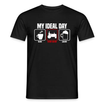 Mein perfekter Tag Traktorfahrer Landwirt - Männer T-Shirt - Schwarz - Vorne - AI Model Male 178 light (178cm)