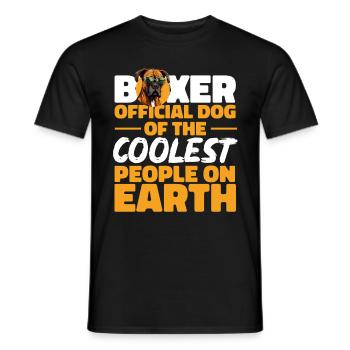 Boxer Dog Breed Pet - Boxer Chien Officiel - T-shirt homme - noir - Devant - AI Model Male 178 light (178cm)