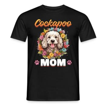 Cockapoo Race de chien Cockapoo Maman Cockapoo - T-shirt homme - noir - Devant - AI Model Male 178 light (178cm)