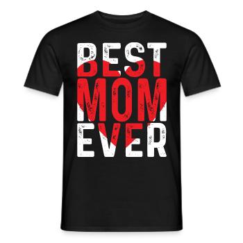 Maman cadeau fête des mères anniversaire maman - T-shirt homme - noir - Devant - AI Model Male 178 light (178cm)