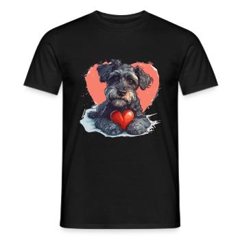 Schnoodle Snoodle Dog Breed Pet Cute Graphic - Men's T-Shirt - black - Front - AI Model Male 178 light (178cm)