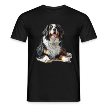 Bernedoodle chien race animal mignon Bernedoodle graphique - T-shirt homme - noir - Devant - AI Model Male 178 light (178cm)