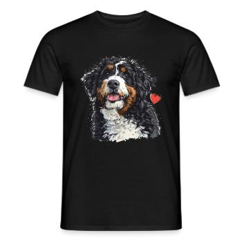 Bernedoodle chien race animal mignon Bernedoodle graphique - T-shirt homme - noir - Devant - AI Model Male 178 light (178cm)
