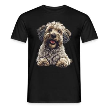 Schnoodle Snoodle Dog Breed Pet Cute Graphic - Men's T-Shirt - black - Front - AI Model Male 178 light (178cm)