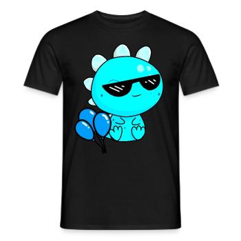 Drache Brille Luftballons Party Cool Jugendliche - Männer T-Shirt - Schwarz - Vorne - AI Model Male 178 light (178cm)