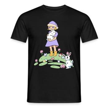 Easter Easter Bunny Kids Rabbit Easter Eggs Eggs - Men's T-Shirt - black - Front - AI Model Male 178 light (178cm)