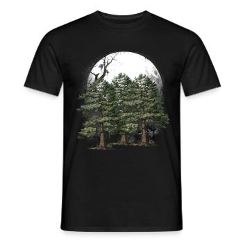 Dark, Wilderness, Nature, Forest, Flora, Horror, Occult, Tree - Men's T-Shirt - black - Front - AI Model Male 178 light (178cm)