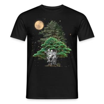 Skeleton Horror Ghosts Spooky Spooky Halloween Death - Men's T-Shirt - black - Front - AI Model Male 178 light (178cm)