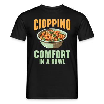Cioppino Lover Foodie Nourriture Mer Américaine - T-shirt homme - noir - Devant - AI Model Male 178 light (178cm)