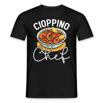 Cioppino Lover Foodie Nourriture Mer Américaine - T-shirt homme - noir - Devant - AI Model Male 178 light (178cm)