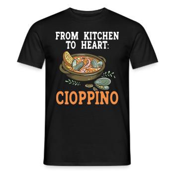 Cioppino Lover Foodie Nourriture Mer Américaine - T-shirt homme - noir - Devant - AI Model Male 178 light (178cm)