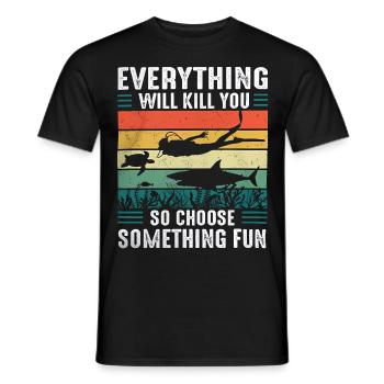 23F 0320 bk - T-shirt homme - noir - Devant - AI Model Male 178 light (178cm)