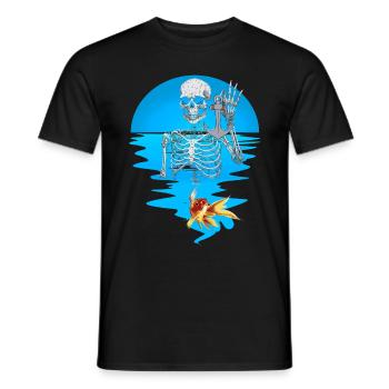 Anchor, Ghost, Horror, Sailor, Fish, Ghost, Water - Men's T-Shirt - black - Front - AI Model Male 178 light (178cm)