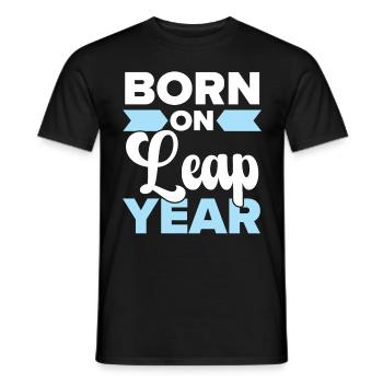 Happy Birthday Schaltjahr 29. Februar Schalttag - Männer T-Shirt - Schwarz - Vorne - AI Model Male 178 light (178cm)
