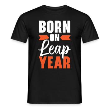 Happy Birthday Schaltjahr 29. Februar Schalttag - Männer T-Shirt - Schwarz - Vorne - AI Model Male 178 light (178cm)