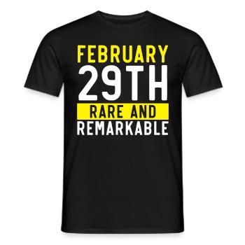 Happy Birthday Schaltjahr 29. Februar Schalttag - Männer T-Shirt - Schwarz - Vorne - AI Model Male 178 light (178cm)