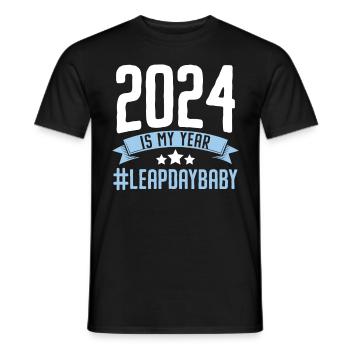 Happy Birthday Schaltjahr 29. Februar Schalttag - Männer T-Shirt - Schwarz - Vorne - AI Model Male 178 light (178cm)