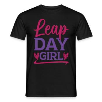 Happy Birthday Schaltjahr 29. Februar Schalttag - Männer T-Shirt - Schwarz - Vorne - AI Model Male 178 light (178cm)
