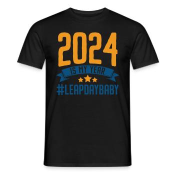 Happy Birthday Schaltjahr 29. Februar Schalttag - Männer T-Shirt - Schwarz - Vorne - AI Model Male 178 light (178cm)
