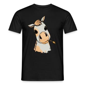 Poulain, Bébé, Cheval, Enfant, Cadeau D’anniversaire, Enfant - T-shirt homme - noir - Devant - AI Model Male 178 light (178cm)