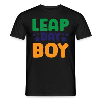 Happy Birthday Schaltjahr 29. Februar Schalttag - Männer T-Shirt - Schwarz - Vorne - AI Model Male 178 light (178cm)