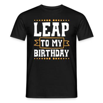 Happy Birthday Schaltjahr 29. Februar Schalttag - Männer T-Shirt - Schwarz - Vorne - AI Model Male 178 light (178cm)