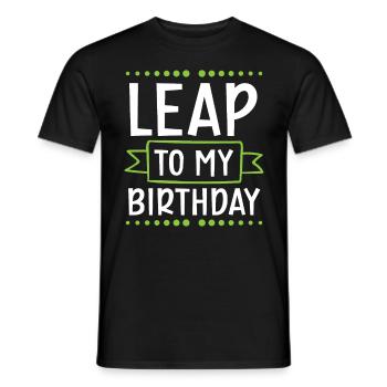 Happy Birthday Schaltjahr 29. Februar Schalttag - Männer T-Shirt - Schwarz - Vorne - AI Model Male 178 light (178cm)